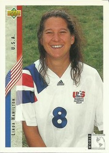 #274 Linda Hamilton - USA - 1994 Upper Deck World Cup Contenders English/Spanish Soccer