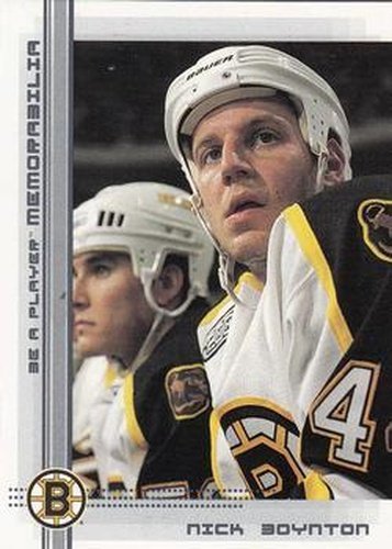 #274 Nick Boynton - Boston Bruins - 2000-01 Be a Player Memorabilia Hockey