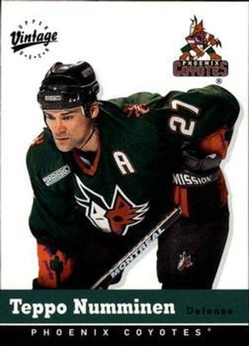 #274 Teppo Numminen - Phoenix Coyotes - 2000-01 Upper Deck Vintage Hockey