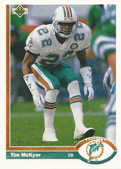 #274 Tim McKyer - Miami Dolphins - 1991 Upper Deck Football