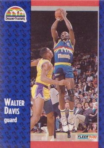 #274 Walter Davis - Denver Nuggets - 1991-92 Fleer Basketball