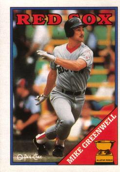 #274 Mike Greenwell - Boston Red Sox - 1988 O-Pee-Chee Baseball