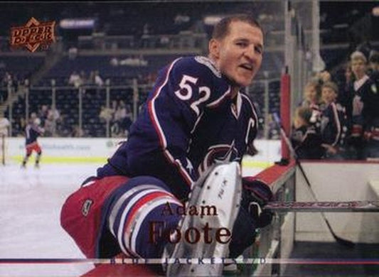 #274 Adam Foote - Columbus Blue Jackets - 2007-08 Upper Deck Hockey