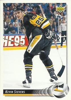 #275 Kevin Stevens - Pittsburgh Penguins - 1992-93 Upper Deck Hockey