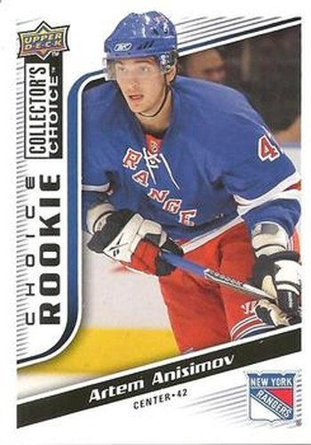 #275 Artem Anisimov - New York Rangers - 2009-10 Collector's Choice Hockey