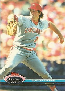 #275 Randy Myers - Cincinnati Reds - 1991 Stadium Club Baseball