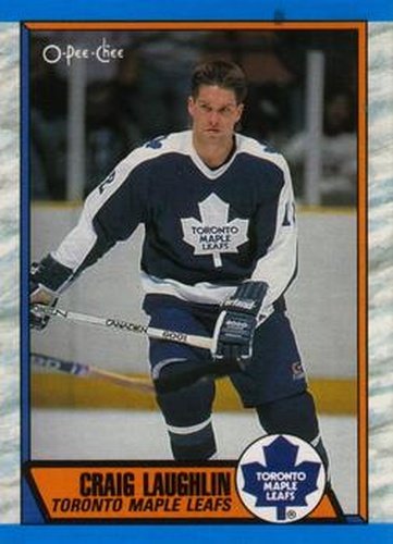 #275 Craig Laughlin - Toronto Maple Leafs - 1989-90 O-Pee-Chee Hockey