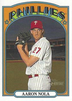 #275 Aaron Nola - Philadelphia Phillies - 2021 Topps Heritage Baseball