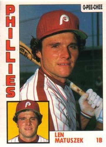 #275 Len Matuszek - Philadelphia Phillies - 1984 O-Pee-Chee Baseball