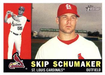#275 Skip Schumaker - St. Louis Cardinals - 2009 Topps Heritage Baseball