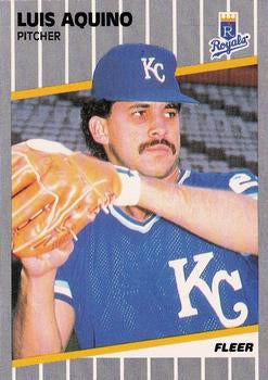 #275 Luis Aquino - Kansas City Royals - 1989 Fleer Baseball