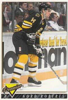 #275 Gordie Roberts - Boston Bruins - 1993-94 Topps Premier Hockey