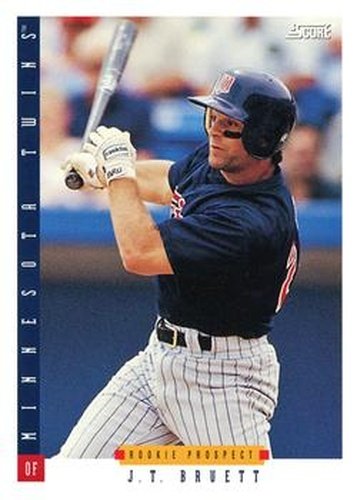 #275 J.T. Bruett - Minnesota Twins - 1993 Score Baseball