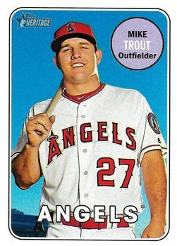 #275b Mike Trout - Los Angeles Angels - 2018 Topps Heritage Baseball