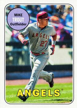 #275e Mike Trout - Los Angeles Angels - 2018 Topps Heritage Baseball
