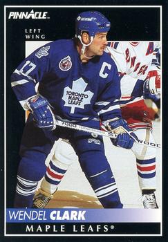 #276 Wendel Clark - Toronto Maple Leafs - 1992-93 Pinnacle Canadian Hockey