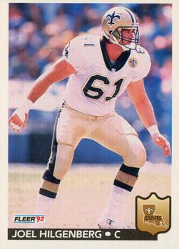 #276 Joel Hilgenberg - New Orleans Saints - 1992 Fleer Football