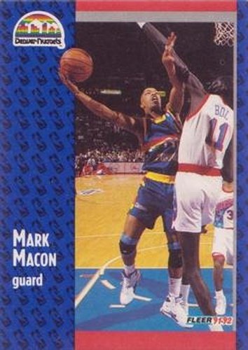 #276 Mark Macon - Denver Nuggets - 1991-92 Fleer Basketball