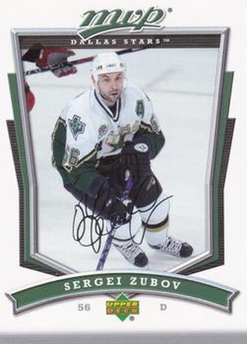 #276 Sergei Zubov - Dallas Stars - 2007-08 Upper Deck MVP Hockey