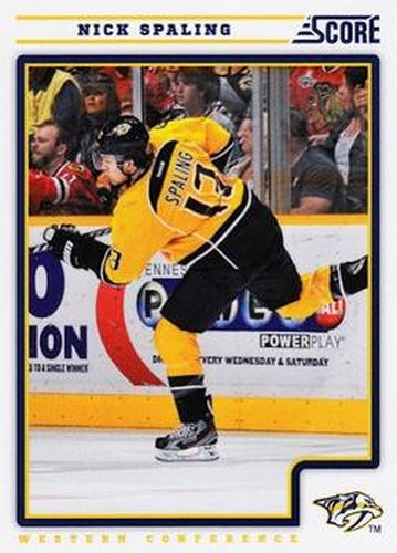 #276 Nick Spaling - Nashville Predators - 2012-13 Score Hockey