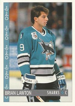 #276 Brian Lawton - San Jose Sharks - 1992-93 O-Pee-Chee Hockey