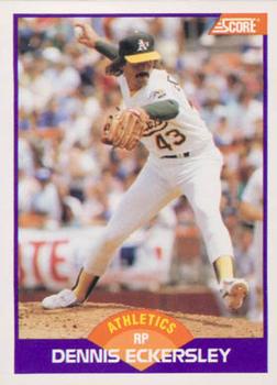 #276 Dennis Eckersley - Oakland Athletics - 1989 Score Baseball