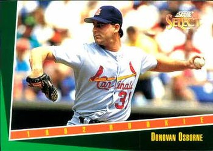 #276 Donovan Osborne - St. Louis Cardinals - 1993 Select Baseball
