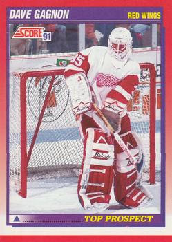 #277 Dave Gagnon - Detroit Red Wings - 1991-92 Score Canadian Bilingual Hockey