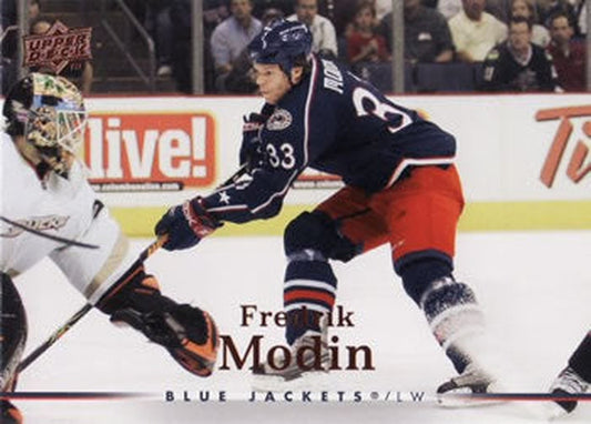 #277 Fredrik Modin - Columbus Blue Jackets - 2007-08 Upper Deck Hockey