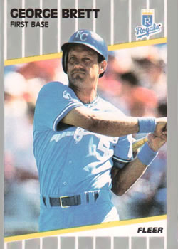 #277 George Brett - Kansas City Royals - 1989 Fleer Baseball