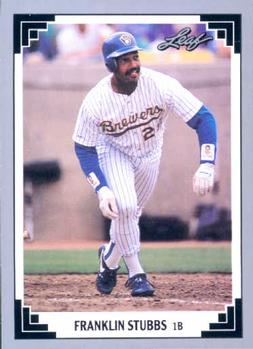 #277 Franklin Stubbs - Milwaukee Brewers - 1991 Leaf Baseball