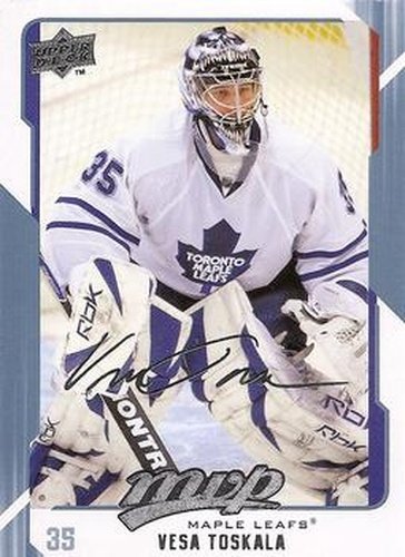#277 Vesa Toskala - Toronto Maple Leafs - 2008-09 Upper Deck MVP Hockey