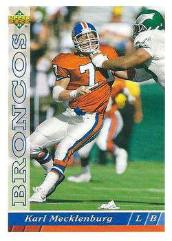 #277 Karl Mecklenburg - Denver Broncos - 1993 Upper Deck Football