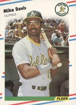 #277 Mike Davis - Oakland Athletics - 1988 Fleer Baseball