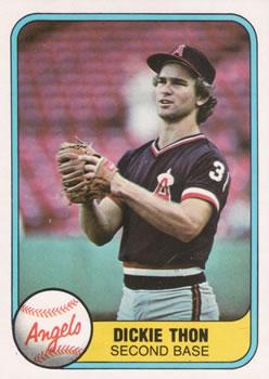 #277 Dickie Thon - California Angels - 1981 Fleer Baseball