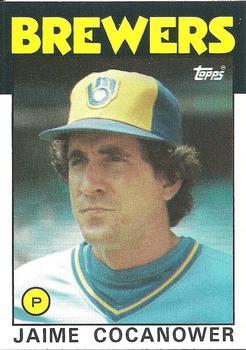 #277 Jaime Cocanower - Milwaukee Brewers - 1986 Topps Baseball