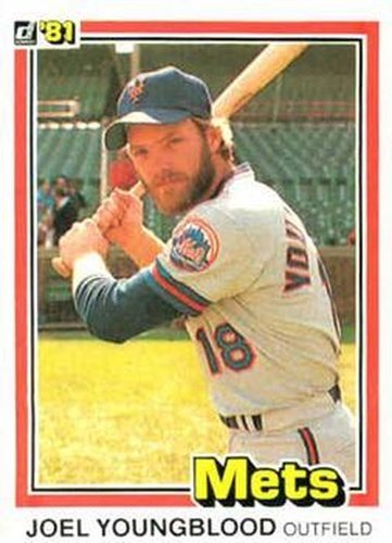 #277 Joel Youngblood - New York Mets - 1981 Donruss Baseball