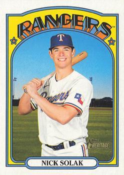 #277 Nick Solak - Texas Rangers - 2021 Topps Heritage Baseball