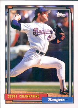 #277 Scott Chiamparino - Texas Rangers - 1992 Topps Baseball