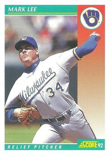#277 Mark Lee - Milwaukee Brewers - 1992 Score Baseball