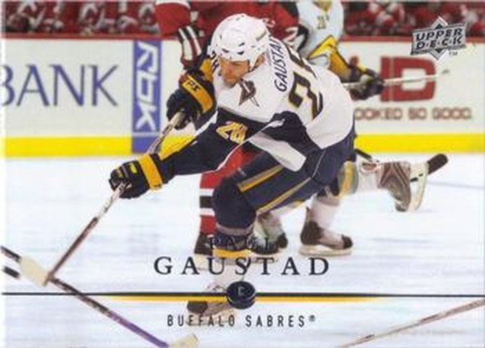 #277 Paul Gaustad - Buffalo Sabres - 2008-09 Upper Deck Hockey