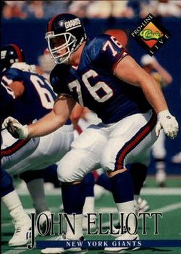 #277 John Elliott - New York Giants - 1994 Pro Line Live Football