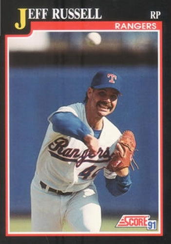 #277 Jeff Russell - Texas Rangers - 1991 Score Baseball