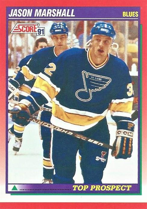 #278 Jason Marshall - St. Louis Blues - 1991-92 Score Canadian Hockey
