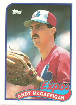 #278 Andy McGaffigan - Montreal Expos - 1989 Topps Baseball