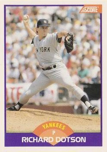 #278 Richard Dotson - New York Yankees - 1989 Score Baseball