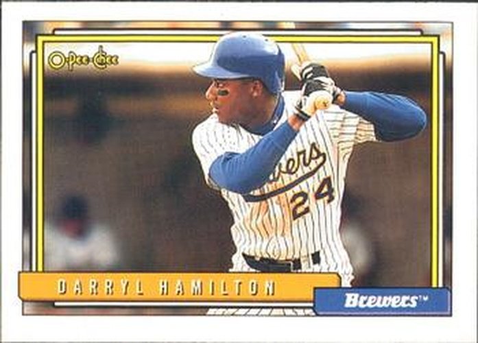 #278 Darryl Hamilton - Milwaukee Brewers - 1992 O-Pee-Chee Baseball