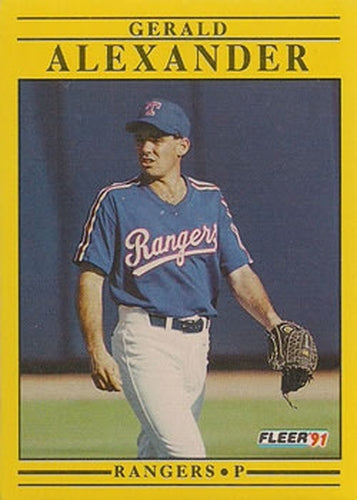 #278 Gerald Alexander - Texas Rangers - 1991 Fleer Baseball