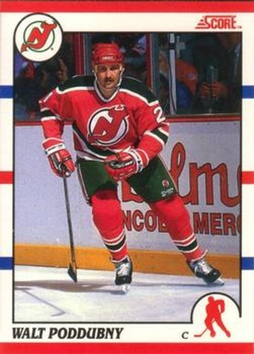 #278 Walt Poddubny - New Jersey Devils - 1990-91 Score Canadian Hockey