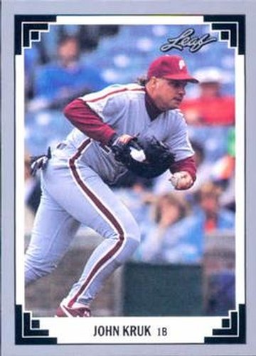 #278 John Kruk - Philadelphia Phillies - 1991 Leaf Baseball